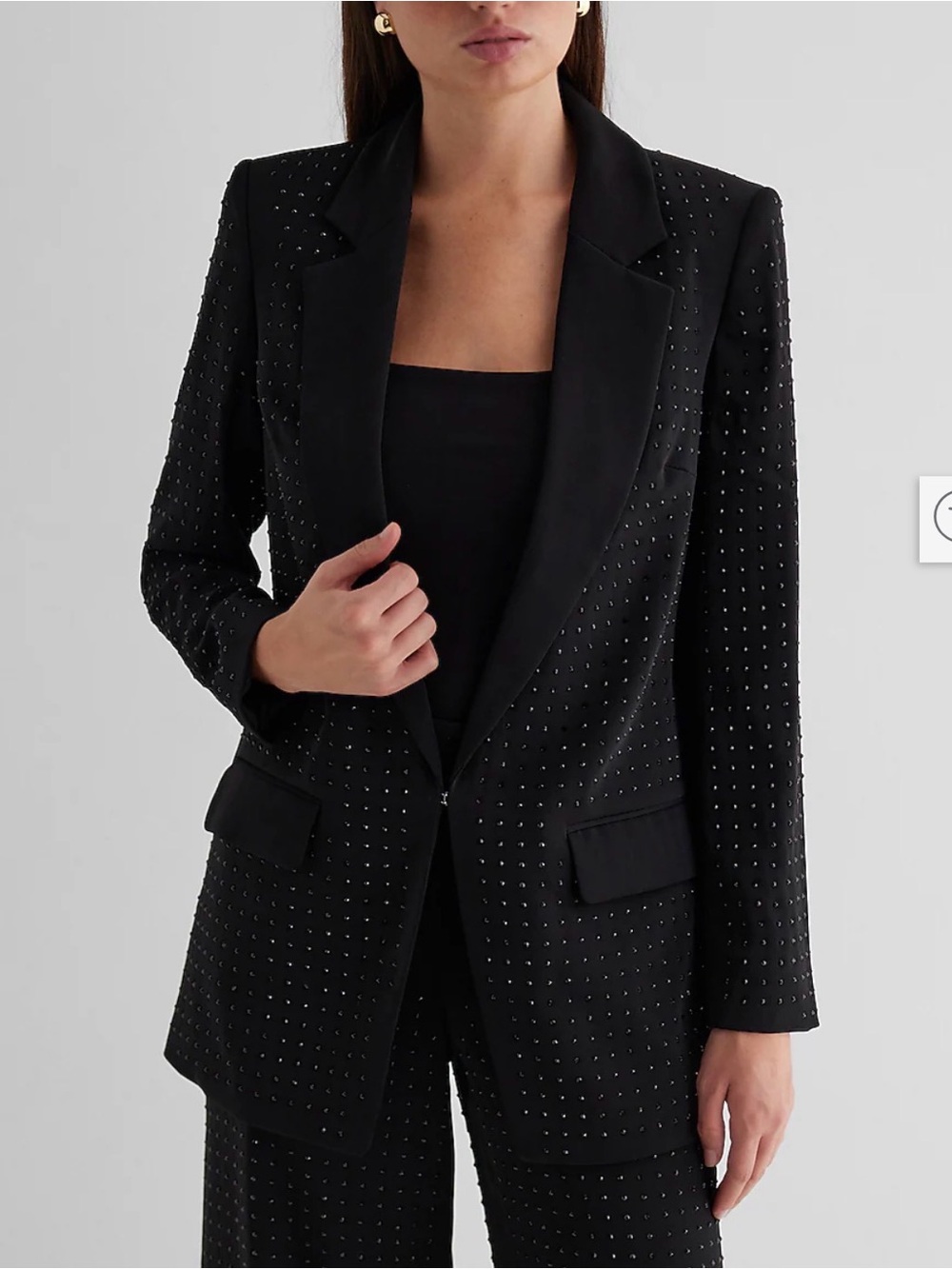 NWT Black Crystal Women's Blazer Jacket